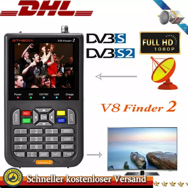 Digital Satellite Sat Finder SATFINDER Messgerät 3.5'' LCD Display mit Rucksack