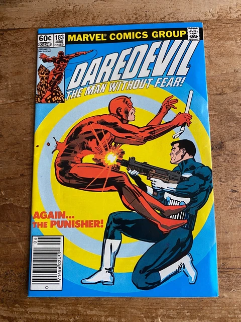 Daredevil #183 Marvel Comics 1982 1st Daredevil vs Punisher Newsstand Disney+ 1