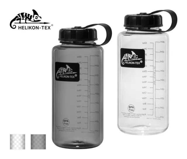 Helikon-Tex TRITAN OUTDOOR BOTTLE (1 Liter) CLEAR SMOKED BPA free Water Canteen