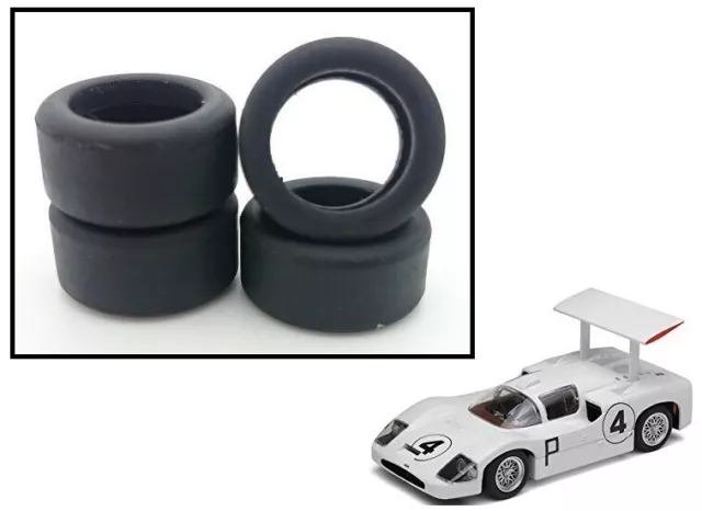 NEW Scalextric Genuine Spares W9516 Front & Rear Tyres Set For Chaparral