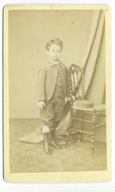 411 - CDV Albumin child Giacomo Conforti ph Noack Genova ~1865