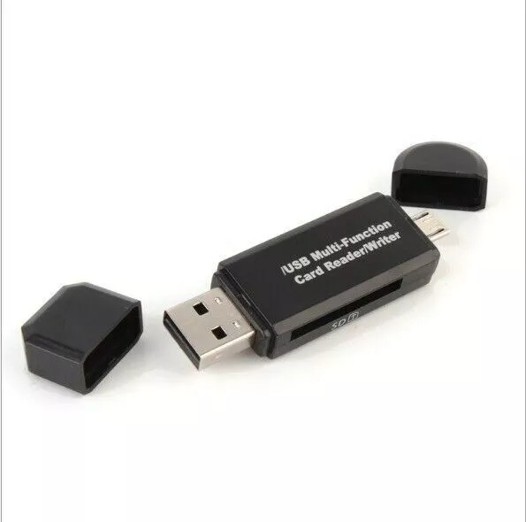 Micro USB OTG to USB 2.0 Adapter SD/Micro SD Card Reader With Standard USB Male 3