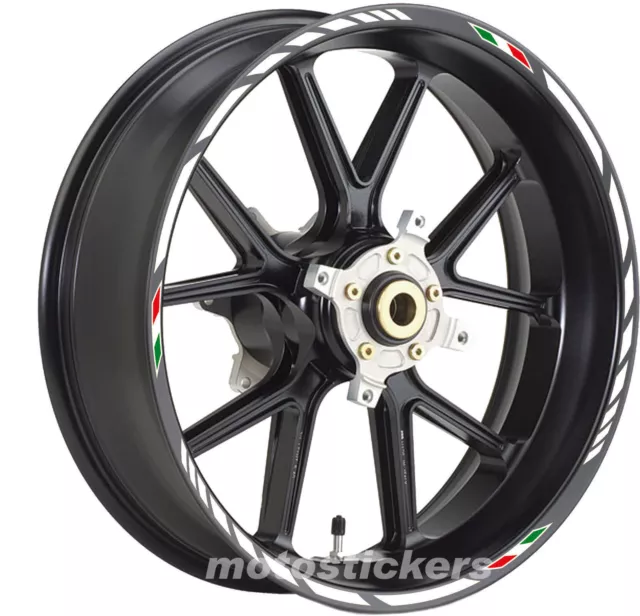 Aprilia RS 125 - Adesivi Cerchi – Kit ruote modello racing tricolore