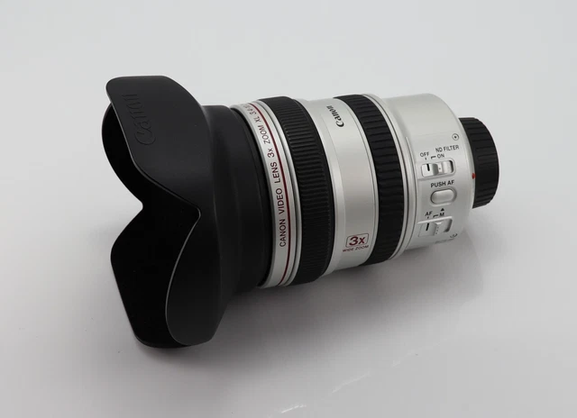 Canon望遠レンズCanon XL 3x Zoom Video Lens Two CANON XL 3x ZOOM WIDE ANGLE 3.4-10.2mm 1:1.8-2.2 VIDEO