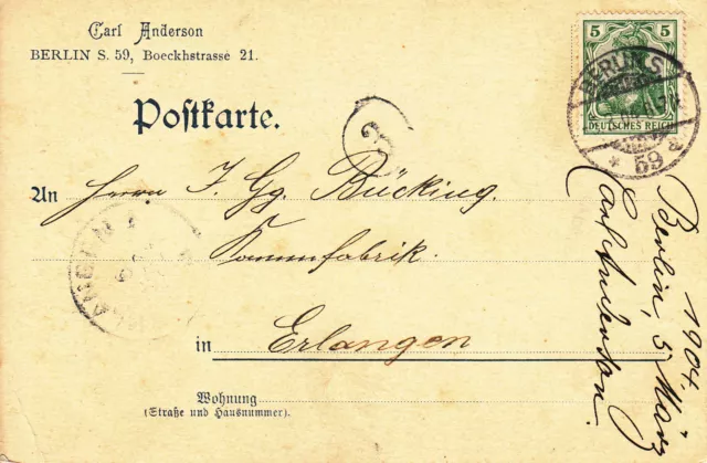 Post Deutschland Deutsches Reich Bedarfskarte, Berlin 05.03.04