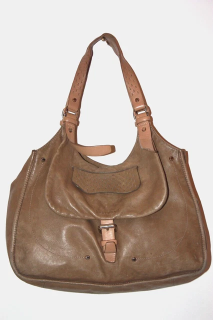 LONGCHAMP Sac Epaule Teinte Mouette et Beige Cuir Lisse TBE