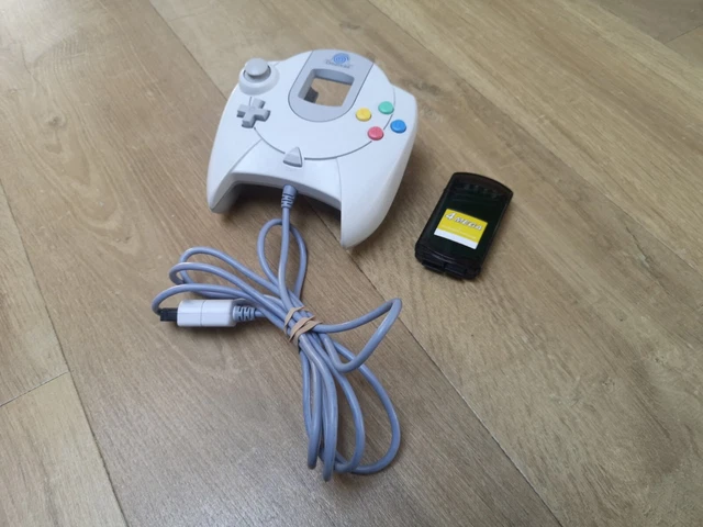 Official Sega Dreamcast Controller and  4mb memory card - VGC