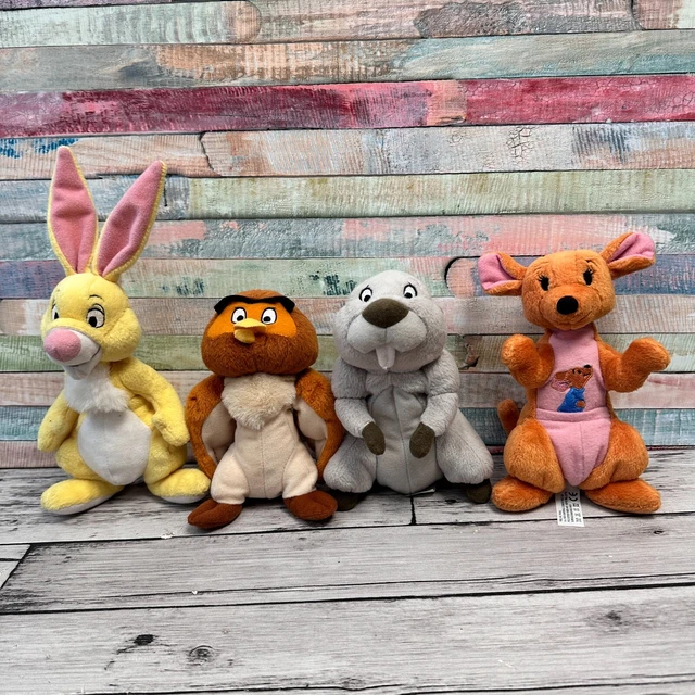STAR BEAN & Mattel Disney Winnie the Pooh Owl Rabbit Gopher Kanga Plush ...