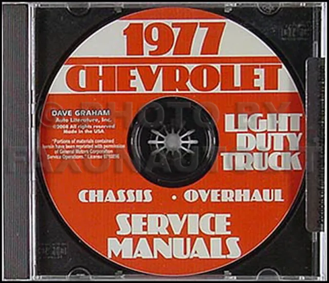 1977 Chevy Truck Shop Manuell CD Pickup Blazer Suburban Van C10 C20 C30 K10-K30