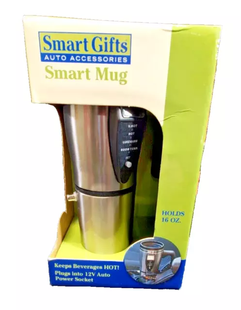 Smartgear 12V Programmable Heated Travel Mug Insulated Stainless Steel 16 oz NIB