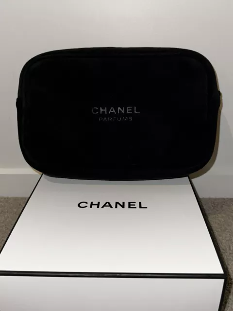 CHANEL PARFUMS GWP VERY BIG Black Velvet Makeup Bag Travel Toiletries Bag NO BOX 67.55 PicClick UK