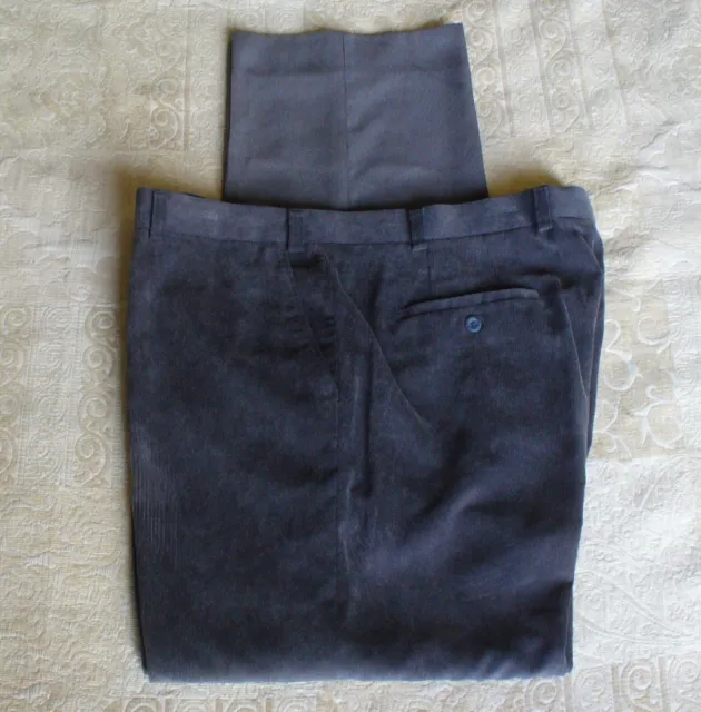 Men's Linea Naturale Pants Slacks Trouser  Gray 40  Wrinkle Resistant Microfiber