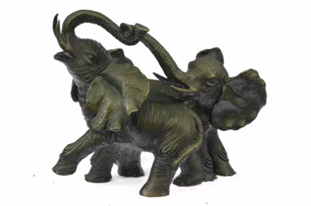 Venta Vida Silvestre Africano Elefantes Bronce Estatua Escultura Amantes Figura