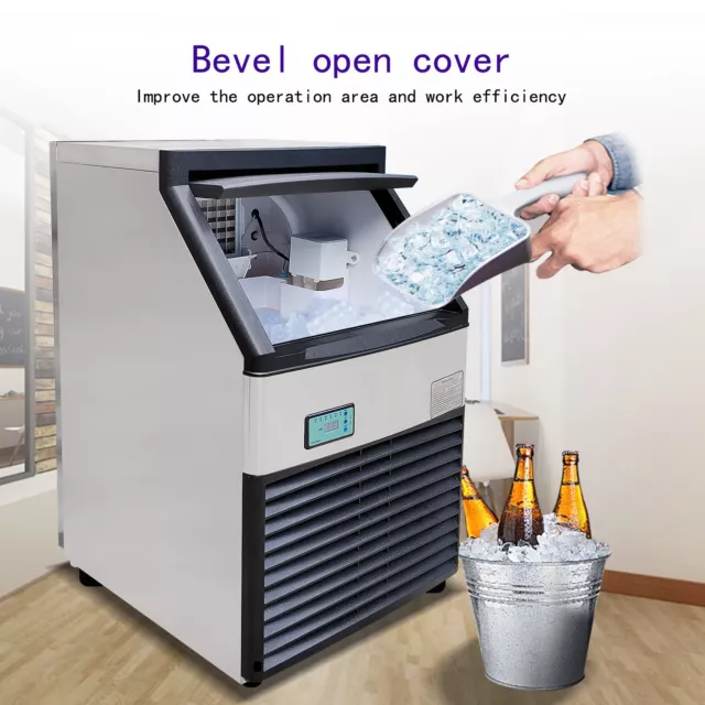 Kolice Commercial Automatic Cube Ice Machine Ice Cube Maker, 165 LBS/Day