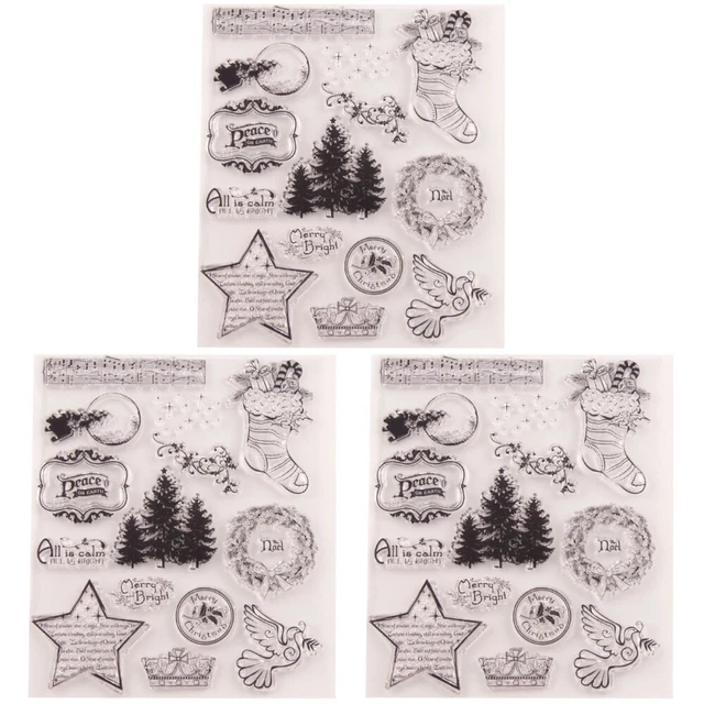 3 stücke klar stempel transparent dichtstempel für diy scrapbooking handwerk