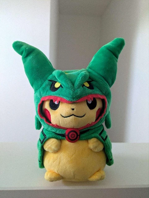 POKEMON CENTER PIKACHU in Rayquaza Poncho Original Plush Plushie Toy ...