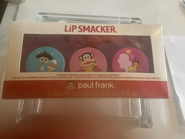 Lip Smacker Paul Frank 3 Piece Lip Gloss Cotton Candy + 2 Other RARE Bonne Bell