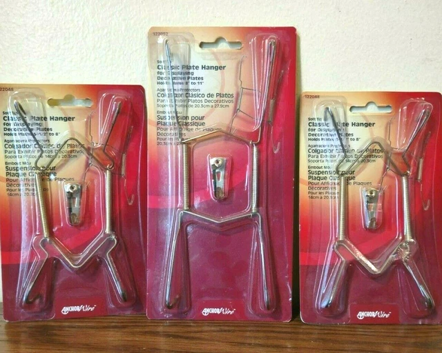 Paquetes de 3 colgadores de placas de metal (1) 11"" a 18"" y (2) 5,5"" a 8: marca Anchorwire
