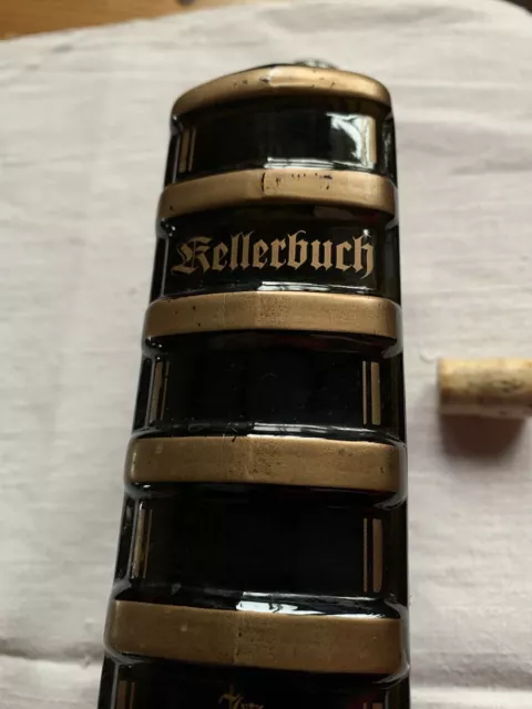 Flasche Buchform Vintage „Kellerbuch“ Leere Weinflasche Jakob Gerhard Nierstein