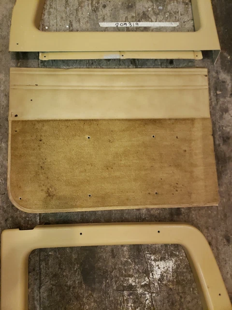 OEM 1981-1991 Chevy GMC Suburban Tan Rear Left & Right Cargo Barn Door Trim 3