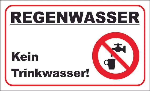 Verbotsschild - Kein Trinkwasser - Kunststoff - 20 - online bestellen