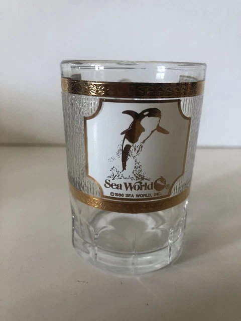 Sea World, Whale, Mug shot glass, COMBINED SHIP $1 PER MULTIPLE