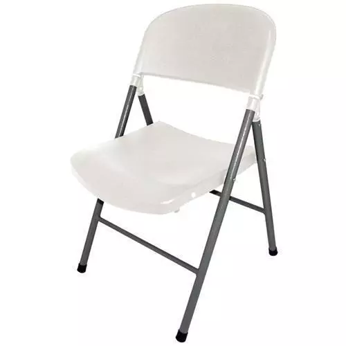 2x Folding Chair White Folding Foldable Collapsible Chairs Bolero Utility Event