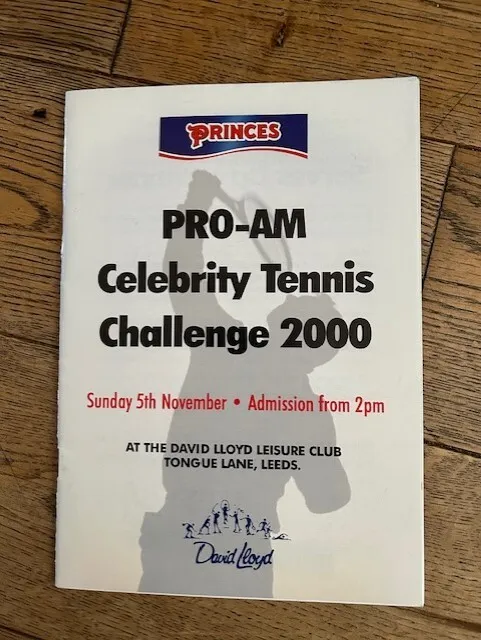 2000 Signed Celebrity Tennis Challenge Programme Mint Condition Signed Legends