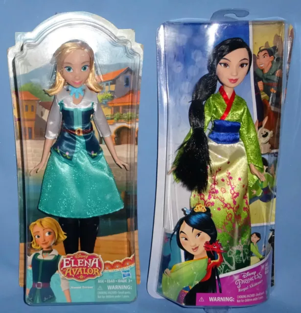 DISNEY MULAN PRINCESS and Princess Elena of Avalor Figure Dolls 11