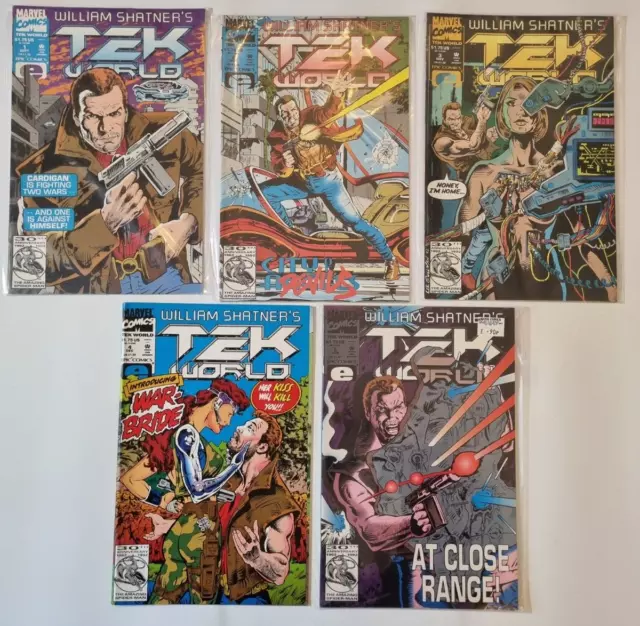 Tek World William Shatner Marvel Comics Issues 1 2 3 4 5 Paperback 1992