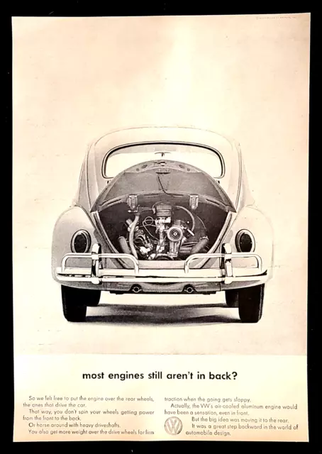 Volkswagen Beetle Original 1963 Vintage Print Ad