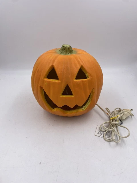 GEMMY INDUSTRIES LIGHT Up Foam Jack O Lantern Carved Pumpkin Face £17. ...