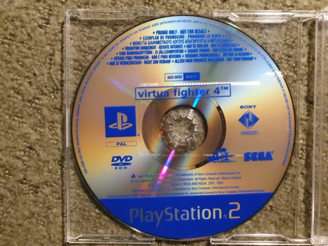 Virtua Fighter 4 Sony Playstation 2 PS2 Promo Game Disc, Complete Game