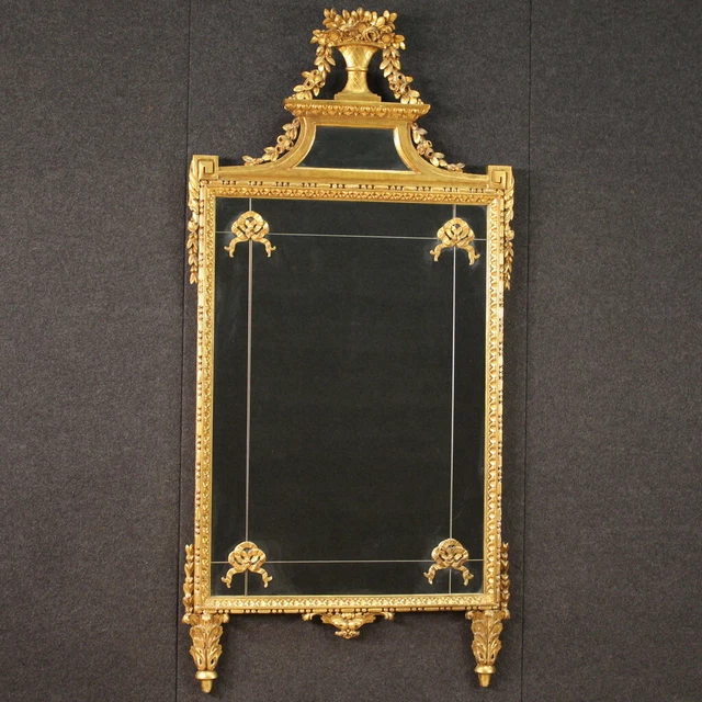 Espejo dorado estilo antiguo mueble Luis XVI siglo XX marco madera 900