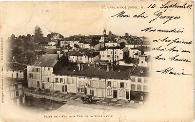 CPA Varennes-en-Argonne - Place de l'Eglise & Vue de la Ville Haute (240563)