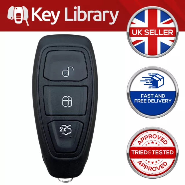 Ford 3 Button Smart Remote Key, ID63, 433Mhz For Focus Mondeo Fiesta C-Max Kuga
