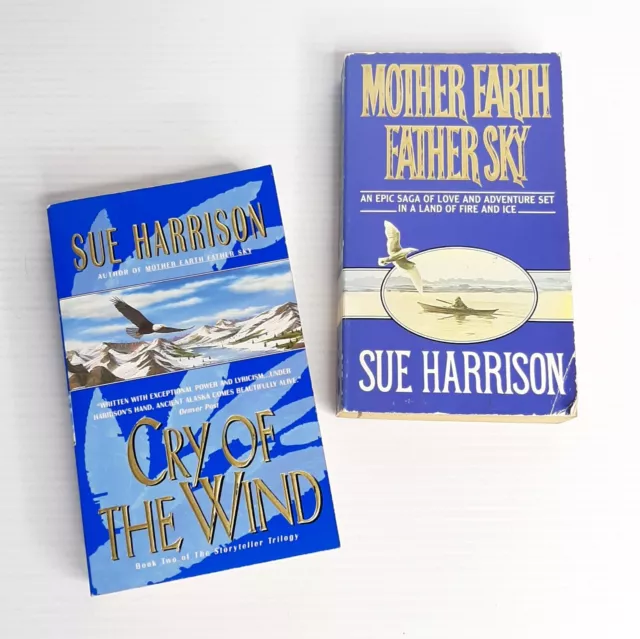 Sue Harrison Lot x2 Paperback Books Cry of the Wind + Mother Earth Father Sky