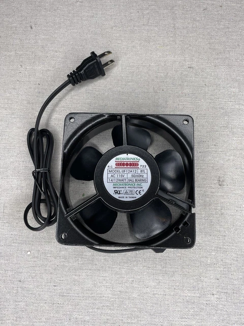 NEW MECHATRONIC Fan UF12A12 STH AC 115 14/12WATT 2-Pin 832 Axial fan