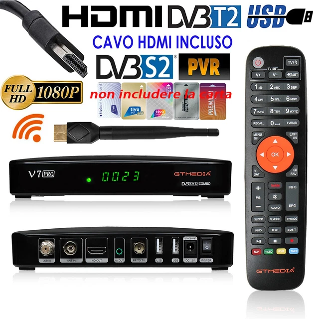 ADB i-CAN S490 Decoder Digitale Satellitare DVB-S2/HEVC 10 bit tivùsat HD - Nero | Acquisti Online su ADB i-CAN S490 Decoder Digitale Satellitare DVB-S2/HEVC 10 bit tivùsat HD - Nero | Acquisti Online su