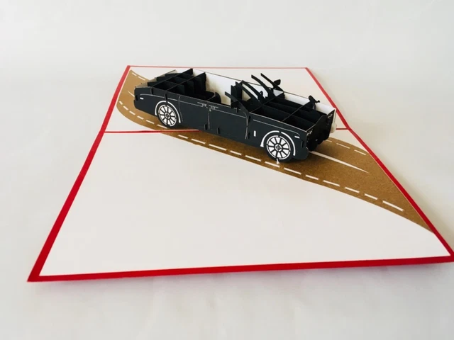 1 Pz Vela Biglietto Pieghevole Pop-Up Biglietto D'Auguri Stereo 3D