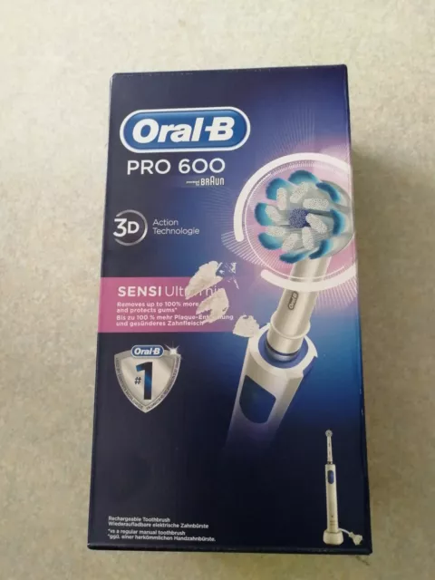 Brosse À Dent Électrique Oral-B Pro Oral B 600 Sensi Ultrathin Neuve Braun