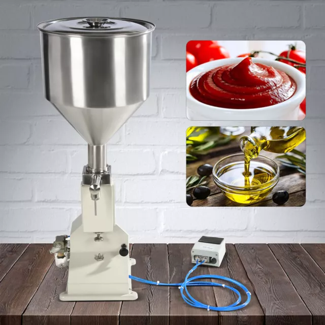 Pneumatic Filling Machine Cosmetic Shampoo Paste Liquid Oil Bottle Filler 5-50ml