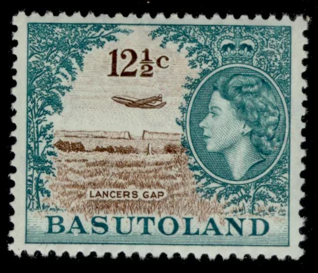 BASUTOLAND QEII SG76, 12½c brown & turquoise-green, NH MINT. Cat £27.