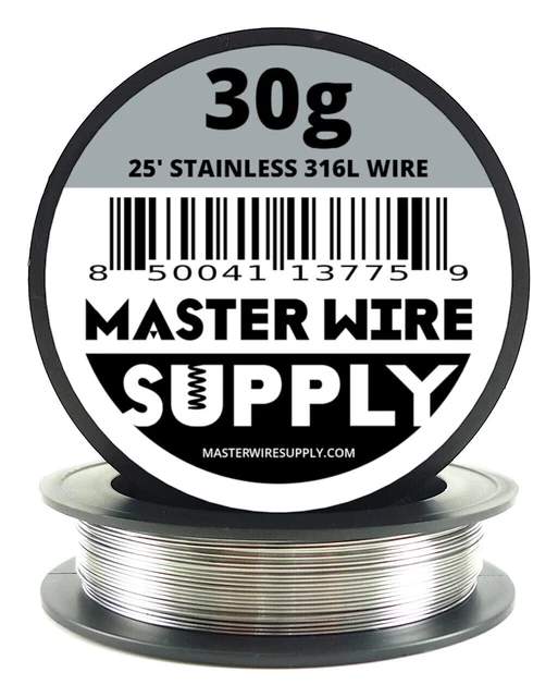 MWS - Stainless Steel 316L - 25 ft - 30 Gauge - Round Wire