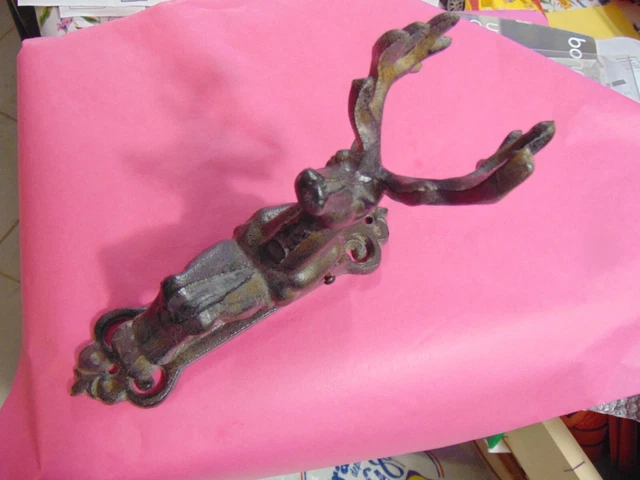 Heurtoir Marteau De Porte En Fonte Tete De Cerf 2