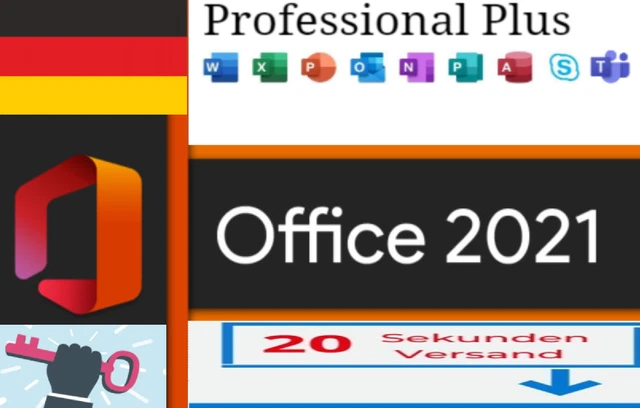 MICROSOFT OFFICE 2021 Professional Plus -KEIN ABO- für Windows 10 & 11 ...