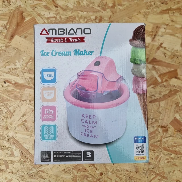 BNIB AMBIANO SWEETS Treats Ice Cream Maker Machine 1.38 Litre Pink 32.99 PicClick UK