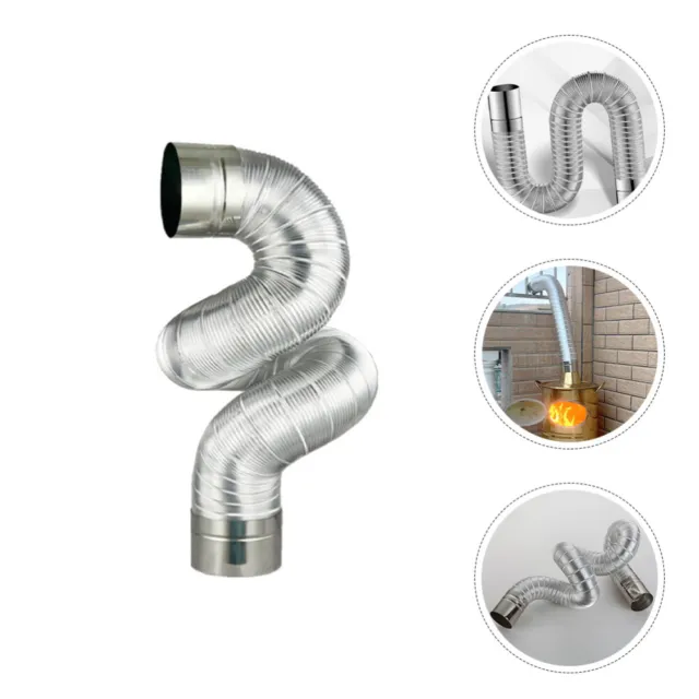 Flexible Chimney Flue Stainless Steel Exhaust Pipe Metal Stove Heating Stove