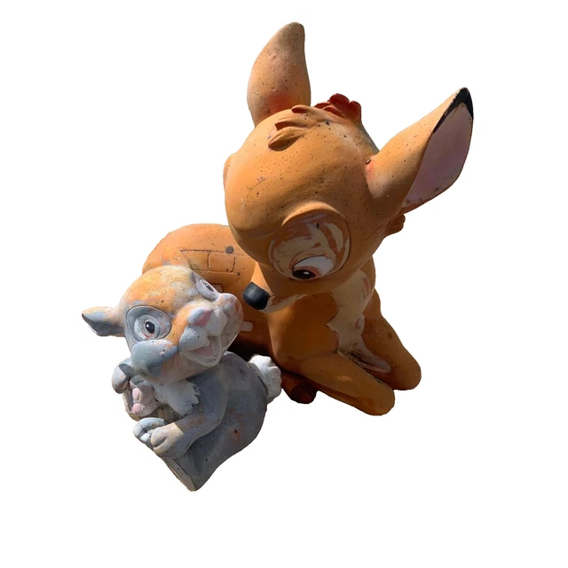 VINTAGE 90’S DISNEY’S Bambi and Thumper Garden Statue £23.55 PicClick UK
