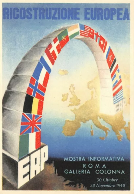 C5784) Ricostruzione Europea Missione Americana Erp Mostra Informativa Roma 1948